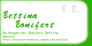bettina bonifert business card